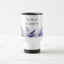 Taza De Viaje Flores de Lavanda Personalizadas Agradecimiento a 