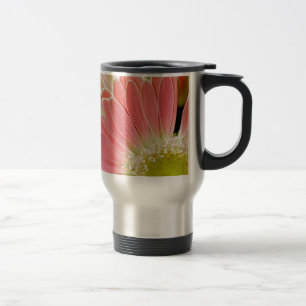 Taza De Viaje Flores de margarita rosa