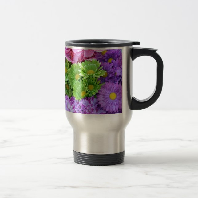 Taza De Viaje Flores de primavera coloridas (Derecha)