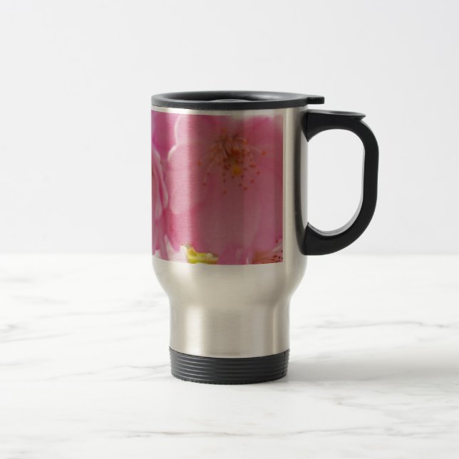 Taza De Viaje Flores de primavera rosada (Derecha)