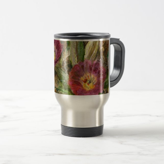 Taza De Viaje Flores del desierto rosadas de Arizona (Anverso derecho)