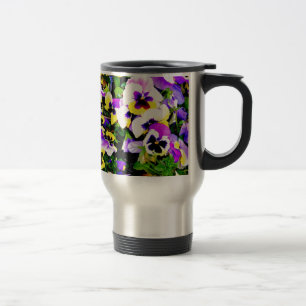 Taza De Viaje flores del pensamiento