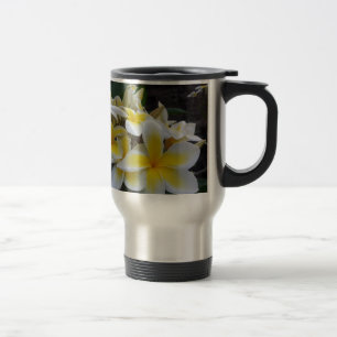 Taza De Viaje Flores del Plumeria de Hawaii