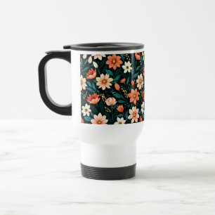 Taza De Viaje Flores exóticas florales patrón-24190
