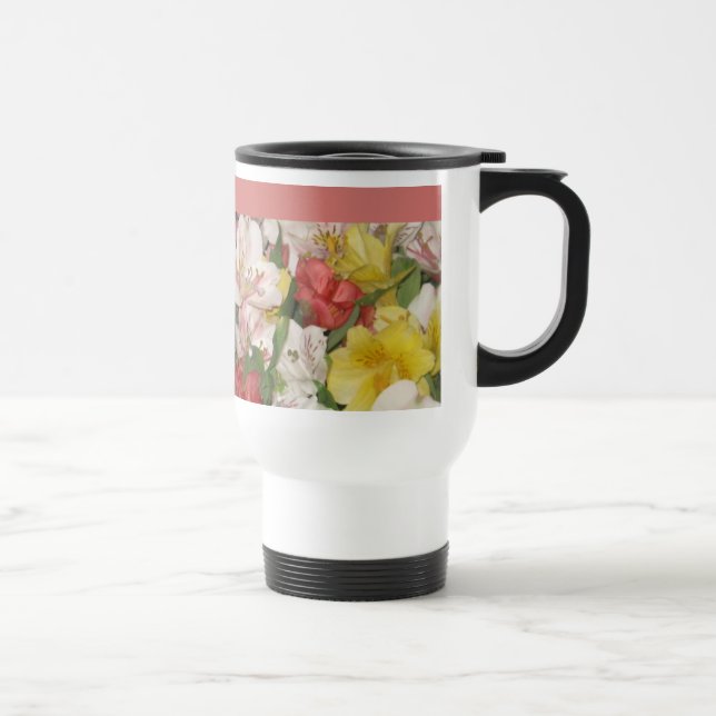Taza De Viaje Flores Florales (Derecha)