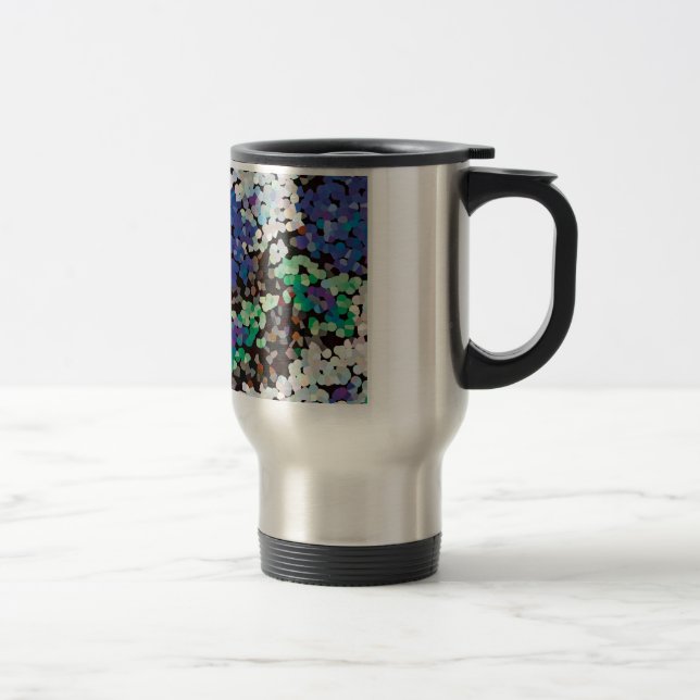 Taza De Viaje Flores Florales de Cristal (Derecha)
