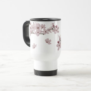 Taza De Viaje Flores flotantes de flores de cerezo