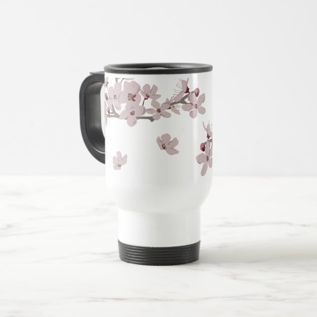 Taza De Viaje Flores flotantes de flores de cerezo (Anverso izquierdo)
