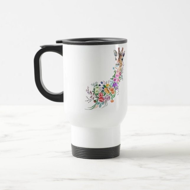 Taza De Viaje Flores Giraffe Travel Mug (Izquierda)