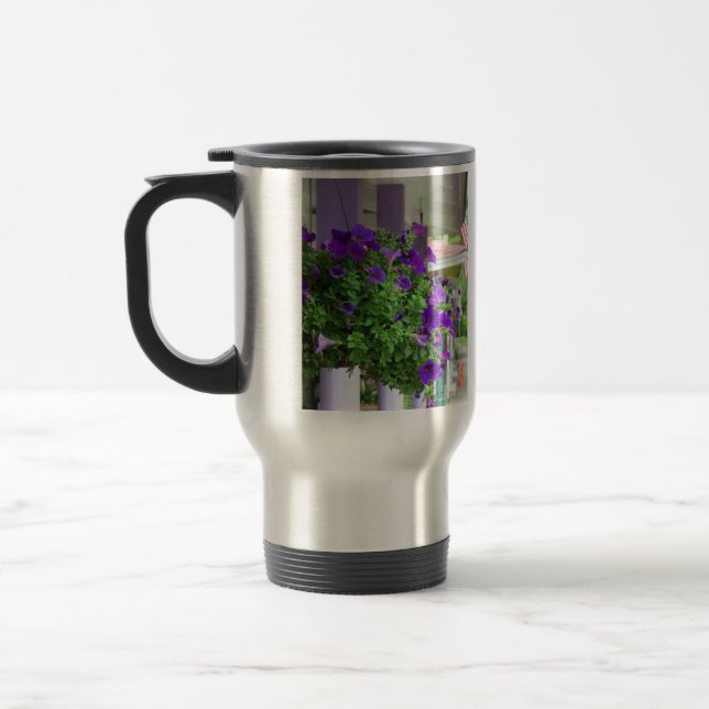 Taza De Viaje Flores moradas - Viñedo de Martha (Izquierda)
