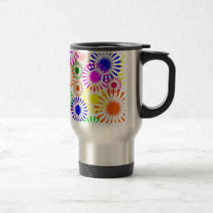 Taza De Viaje Flores multicolores