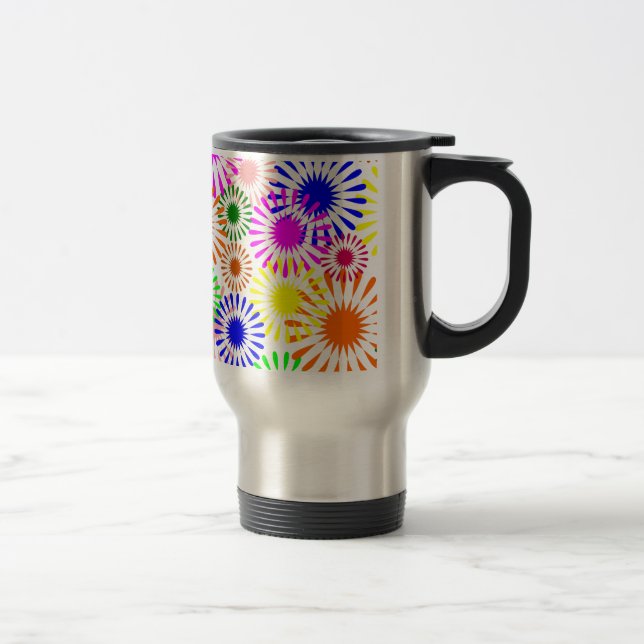Taza De Viaje Flores multicolores (Derecha)