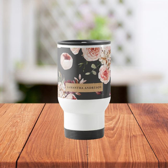 Taza De Viaje Flores pasteles modernas y regalo personalizado de (Subido por el creador)