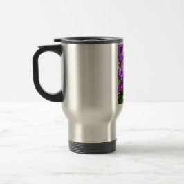 Taza De Viaje Flores Phlox púrpura