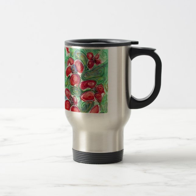 Taza De Viaje Flores rojas (Derecha)