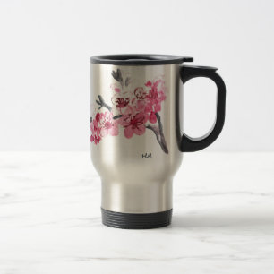 Taza De Viaje Flores rosadas de cerezo
