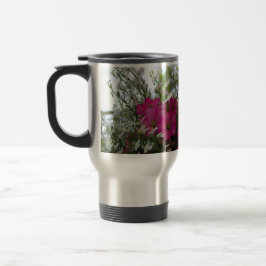 Taza De Viaje Flores rosas y blancas - Viñedo de Martha