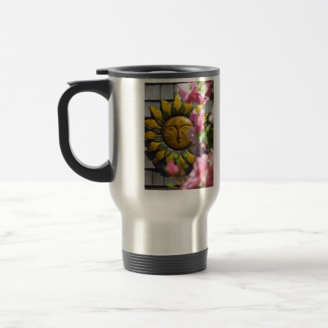 Taza De Viaje Flores rosas y sol - Viñedo de Martha (Izquierda)