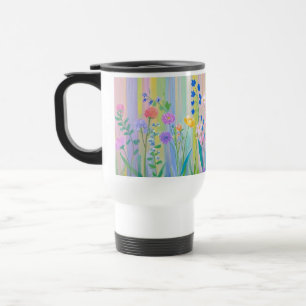 Taza De Viaje Flores salvajes Elegante Arte Moderno