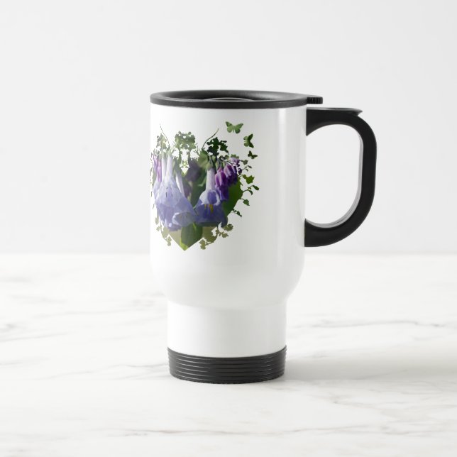Taza De Viaje Flores silvestres de Virginia Bluebells (Derecha)