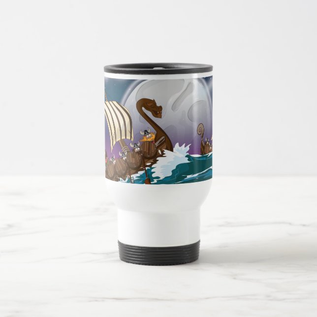 Taza De Viaje Flota de Invasión Vikinga (Centro)