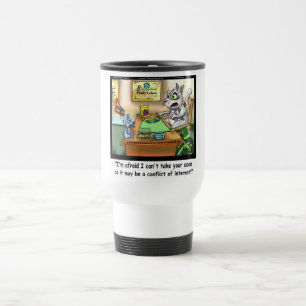 Taza De Viaje Fluffy Cohen Abogada @Claw Gato Divertido & Abogad