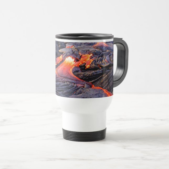 Taza De Viaje Flujo de lava basáltica hawaiana (Anverso derecho)