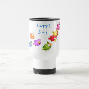 Taza De Viaje Flying Birds Travel Mug - Personalizado Textos