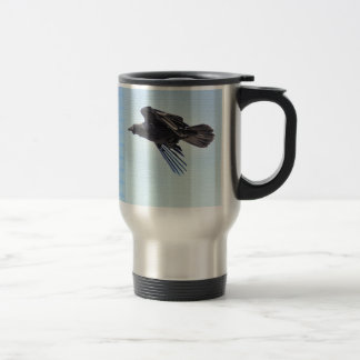Taza De Viaje Flying Raven en Blue Sky HDR Photo Design