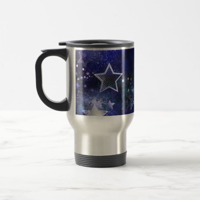 Taza De Viaje Fondo espacial con estrellas (Izquierda)