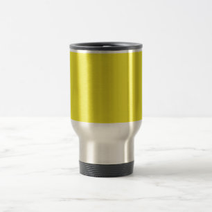 Taza De Viaje Fondo Sólido Amarillo Vibrante