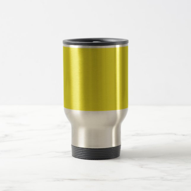 Taza De Viaje Fondo Sólido Amarillo Vibrante (Centro)