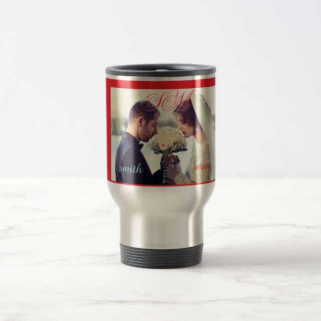 Taza De Viaje Forever Yours – Personalized Wedding Photo Travel  (Centro)
