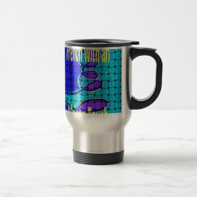 Taza De Viaje Forma púrpura abstracta del trenzado franco africa (Derecha)