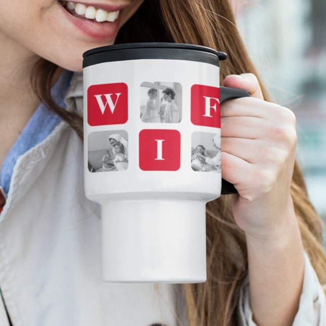 Taza De Viaje Foto Collage moderna y regalo rojo para una precio (Subido por el creador)