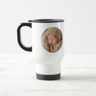 Taza De Viaje Foto de bebé minimalista con texto Regalo person