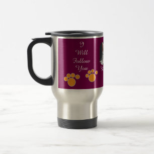 Taza De Viaje Foto de gato con huella de humor