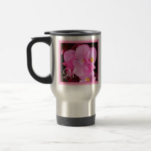 Taza De Viaje Foto de hermosa floral rosa brillante impaciencia 