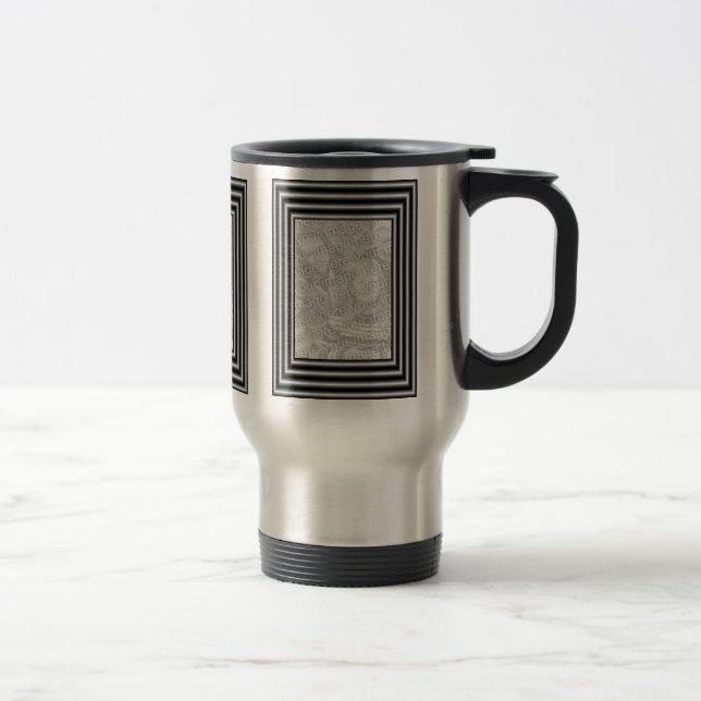Taza De Viaje Foto De Marco Negro Y Plateado (Derecha)