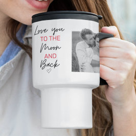 Taza De Viaje Foto De Pareja Collage Y Cita Romántica A La Luna