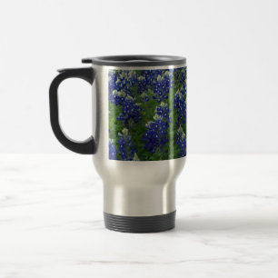 Taza De Viaje Foto del campo de los Bluebonnets de Tejas