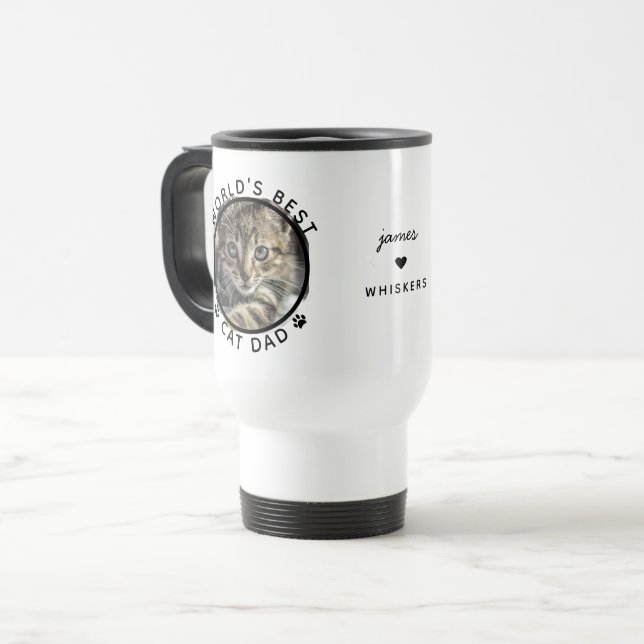 Taza De Viaje Foto del mejor Mascota de nombres personalizados d (Anverso izquierdo)
