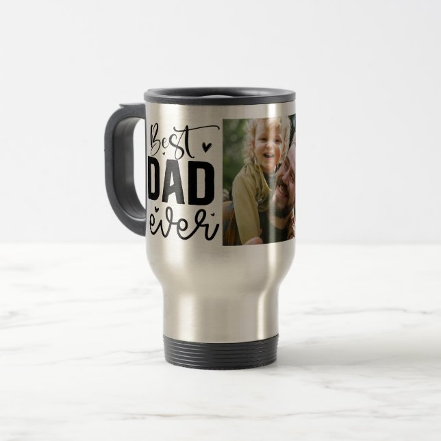 Taza De Viaje Foto del mejor Personalizado de papá (Anverso izquierdo)