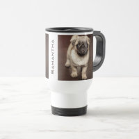 Foto linda personalizada del perrito del barro