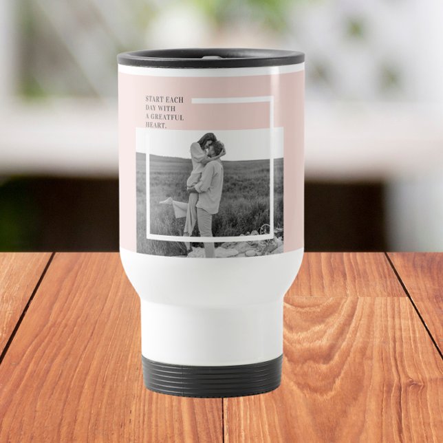 Taza De Viaje Foto moderna Pastel de regalo de la familia rosa (Subido por el creador)