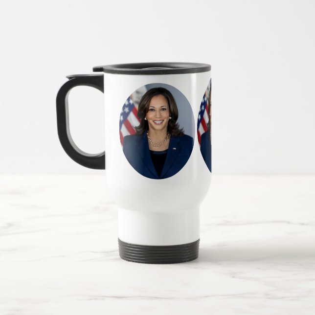 Taza De Viaje Foto oficial del vicepresidente Kamala Harris (Izquierda)