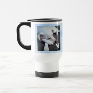 Taza De Viaje Foto: Perro durmiente, bíblica azul cielo verso in