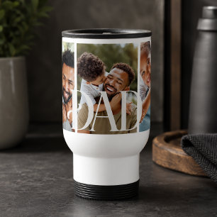 Taza De Viaje Foto personalizada de familia para papá
