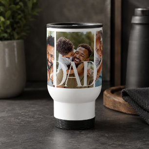 Taza De Viaje Foto personalizada de familia para papá