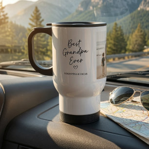 Taza De Viaje Foto Personalizada del Mejor Abuelo del Mundo